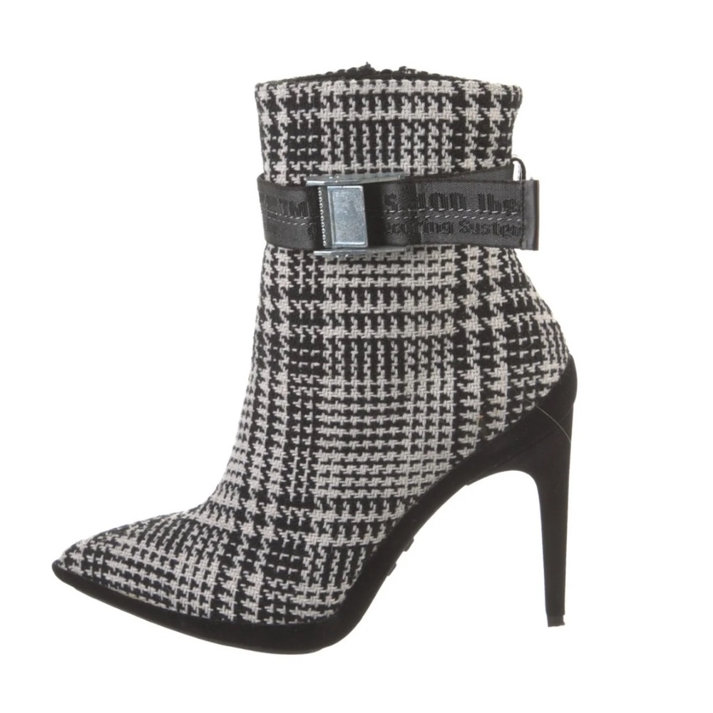 Off-White c/o Virgil Abloh Tweed Houndstooth Print Boots - Size: IT 36